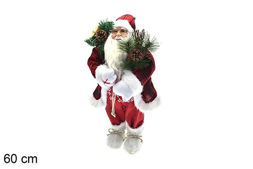 [205639] Figura papa noel con botas de nieve 60cm