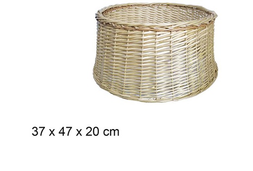 [111082] Cubre base mimbre color natural para árbol Navidad 37x47 cm