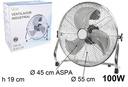 Ventilador industrial suelo 100 W 45 cm