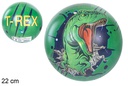Balón plástico decorado t-rex 22 cm