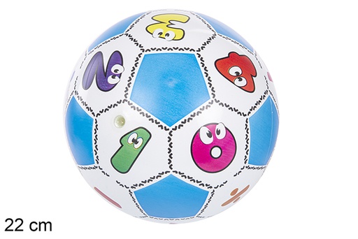 [110867] Boule en plastique décorée de chiffres 22 cm