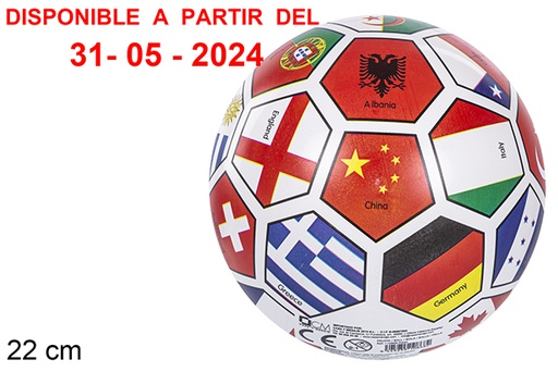 [110868] COUNTRY FLAGS DECORATED SOCCER BALL 22CM