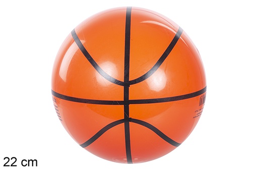 [110874] Balón hinchado plástico basket 22 cm