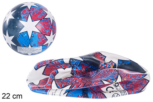 [110879] Balón plástico decorado estrellas 22 cm