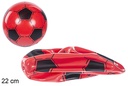Balón plástico futbol rojo 22 cm