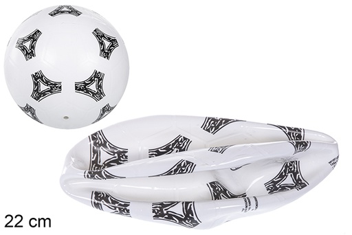 [110894] Boule en plastique décorée de triangles 22 cm