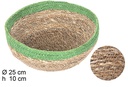 Bowl redondo seagrass con borde yute color verde 25x10 cm