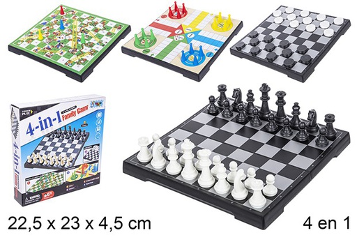 [110702] Juego ajedrez 4 en 1