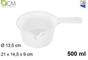 Cazo plástico microondas blanco 500 ml