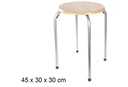 Taburete metal base madera