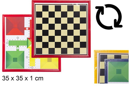 [110524] Parcheesi e tabuleiro de xadrez 35x35 cm