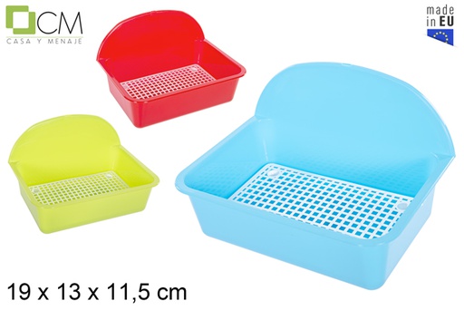 [111522] Suporte para esfregão de plástico com grelha em cores sortidas