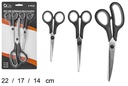 Pack 3 tijeras multiusos 14/17/22 cm