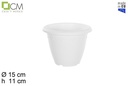 Maceta plástico Elsa blanca 15 cm