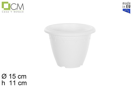 [111779] Vaso in plastica Elsa bianco 15 cm
