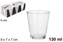 Pack 6 vasos cristal cortado 130 ml