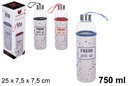 Botella cristal con funda 750 ml