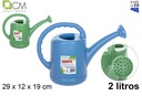 Assorted color plastic watering can 2 l. (eco)