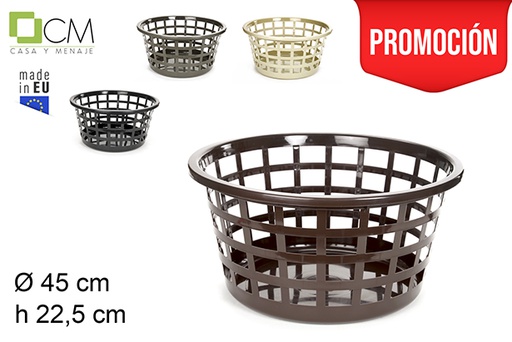 [103003] Cesto plástico de ropa colores surtidos