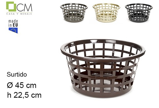 [103003] Plastic laundry basket in assorted colors