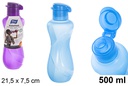 Botella plástico de agua colores surtidos 500 ml