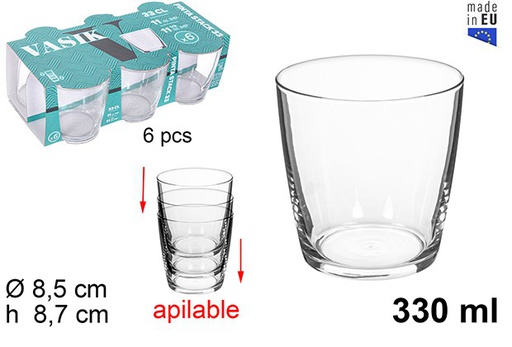 [205923] Stackable beer glass Vasik 330 ml