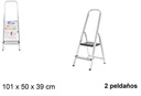 Escalera aluminio 2 peldaños con plataforma