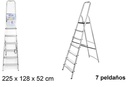 Escalera aluminio 7 peldaños con plataforma