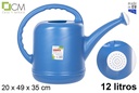 Regadera plástico azul 12 l. (eco)