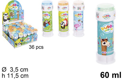 [206005] TUBO DE BOLHAS DE SABÃO ANIMAL BUBBLES 60 ML