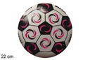 Balón plástico decorado círculo fucsia 22 cm