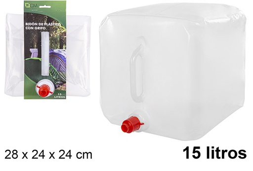[110762] Bidon plastico con grifo 15 litros