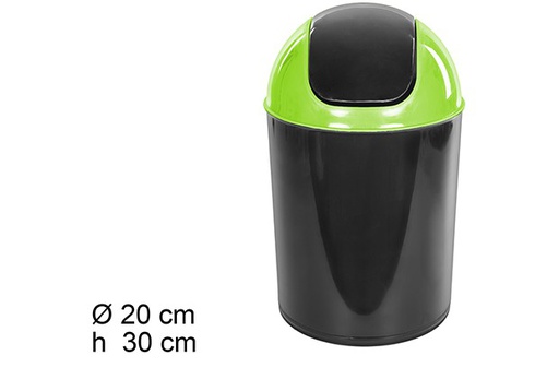 [111523] Papelera plástico tapa basculante reciclaje vidrio