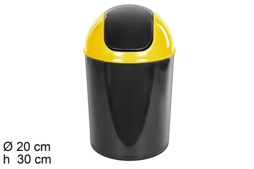 [111524] Plastic trash can swing lid recycling paper