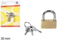 Candado de seguridad bronce 30 mm
