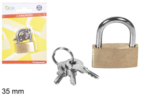 [110751] 35 mm bronze security padlock