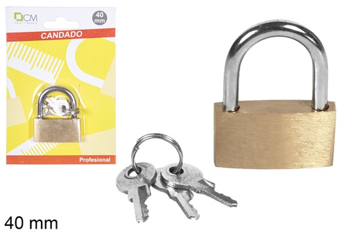 [110752] 40 mm bronze security padlock