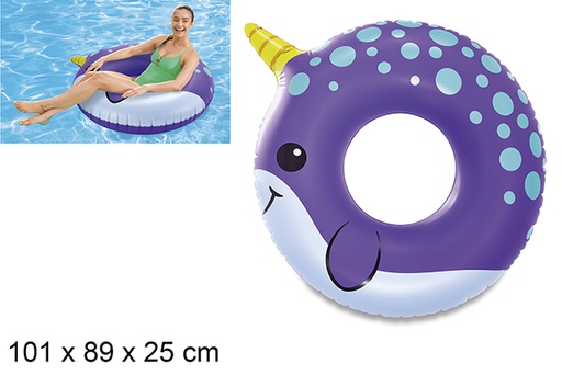 [206140] Narwhal inflatable donut float 101x89 cm
