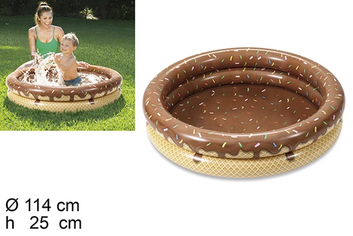 [206157] Chocolate inflatable pool 114 cm