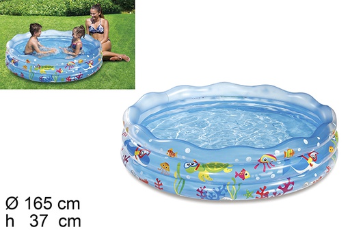 [206158] Piscina hinchable decorado marino 165x165x37cm