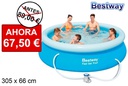 Piscina inflável redonda com bomba de filtro 305x66 cm