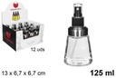 Aceitera redonda Milán con tapón pulverizador 125 ml
