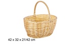 Cesta mimbre ovalada miel 42x32x21/42 cm