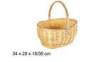 Cesta mimbre ovalada miel 34x28x18/36 cm