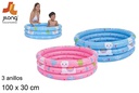 Piscina hinchable 3 anillos decorada 100 cm