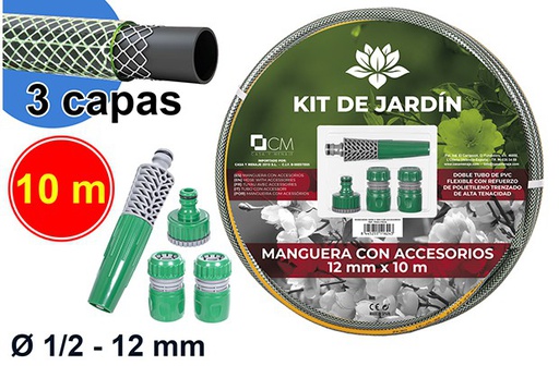 [111624] Hose with accessories 12 mm x 10 m 