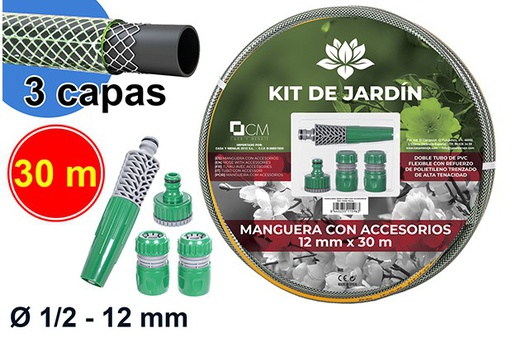 [111596] Hose with accessories 12 mm x 30 m