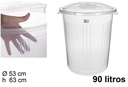 Cubo transparente 90lt