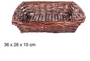 Cesta mimbre rectangular caoba 36x26 cm