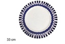 Bajo plato Guayacan decorado azul 33 cm